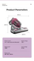 Aspiradora Portátil Multifuncional 10Kpa Para Eliminar Pulgas Y Polvo Con Motor Brushless Alta Succión Para Limpieza Doméstica - details 19