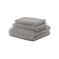 Juego Toallas Baño 700 Gr LISO - Rizo 100% Algodón Orgánico - Pack 3 Piezas (Tocador+Lavabo+Ducha). Color Gris Claro - Sedalinne - details 0