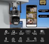 Cámara De Seguridad IP 8K 16MP WiFi Con Zoom De 8X Y Cuatro Lentes Exterior PTZ Auto Tracking Protección Inteligente CCTV - details 0