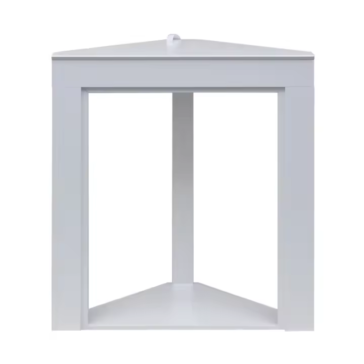 Rebecca Furniture Marco decorative para chimenea de Esquina de Madera Blanca Clásico - 1