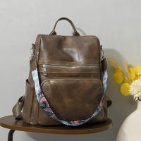 Mochila 3 en 1 para mujer, bolso de hombro femenino, Vintage, de cuero suave, Mochila de viaje de lujo para niña - details 12