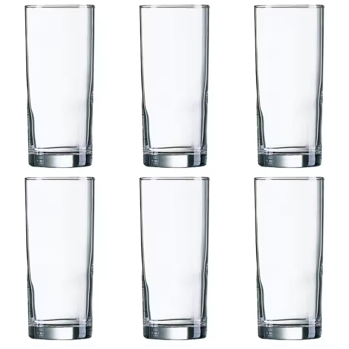 ARCOROC PRINCESA Caja 48 Vasos Altos Vidrio 28CL Transparente Brillo Fabricado en Francia Reciclable - 1