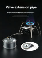 CAMPINGMOON Tubo De Gas Con Válvula Para Estufa De Inversión Alta En Camping Extensión De Tanque Plano De Gas Adecuado Para Uso Exterior Material De Aluminio - details 0