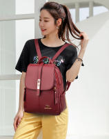 Mochila De Cuero Para Mujer Estilo Vintage Casual Día Escuela Saco a Dos Negro Lujoso Con Bolsillo Exterior Y Cremallera Cierre - details 7