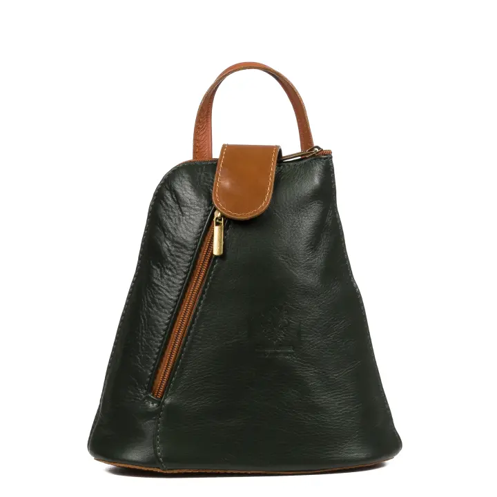 Firenze Artegiani. Carlotta Bolso mochila Mujer.Piel auténtica Sauvage. Made in Italy. Vera Pelle Italiana. - 1