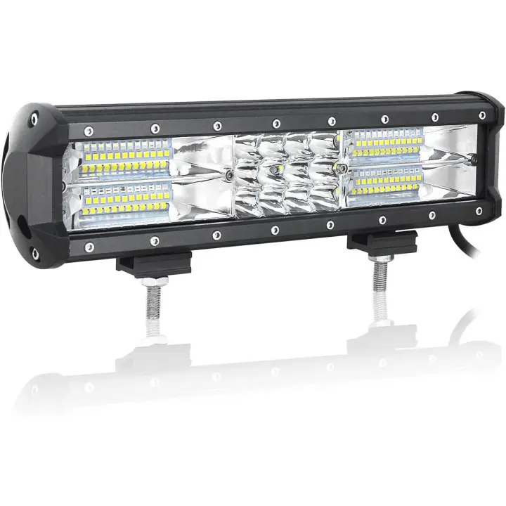 Barra de luz LED de 12 pulgadas y 180 W, haz combinado de inundación, luces de trabajo de 12 V y 24 V para camiones todoterreno 4x4, tractores, barcos, automóviles, vehículos todo terreno, UTV y SUV - 1
