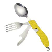 Juego De Cutlería De Acero Inoxidable Plegable 4 En 1 Para Picnic Al Aire Libre Incluye Cuchillo Fork Cuchara Y Abrebotellas - details 8