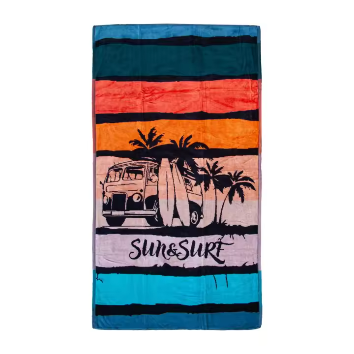 SUN & SURF Toalla de Playa Jacquard Grande 90x170 Ultra Suave Terciopelo Algodón 100% - Alta Calidad y Colores PREMIUM - 1