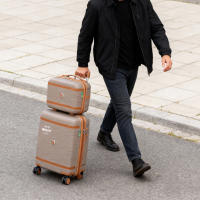 S7 STAR Juego de 2 maletas de viaje, Báscula de equipaje, Carcasa Ligera de PP, Asa con bloqueo a 3 alturas,Maleta grande, mediana y de cabina con un neceser,Trolleys,Ruedas Silenciosas Giratorias, Cerraduras de combinación,Equipaje de Bodega - details 6