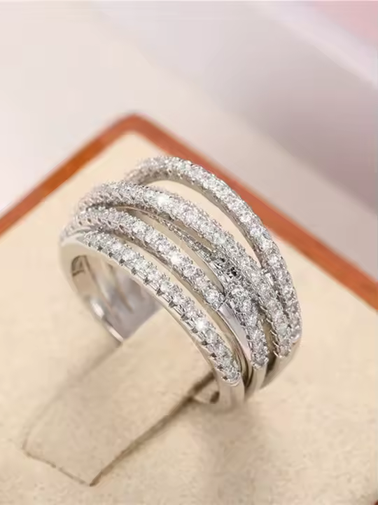 Anillo De Plata De Ley 925 Clásico Retro Para Mujer Anillo De Compromiso Boda Lujo Moda Joyería Finos De Alta Calidad - 1