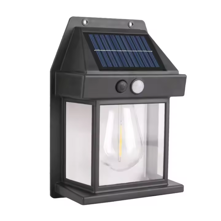 2PCS Luz Solar Exterior Jardín Inducción Corporal Lámpara De Pared Para Casa Villa Balcón Decorativa IP65 Impermeable - 1