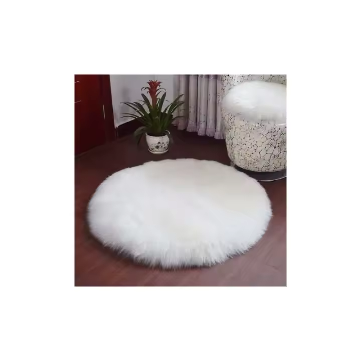 Alfombra de piel sintética de Oveja, tacto agradable como la wool Autentica, alfubra de Lana de lujo hecha a mano - 1