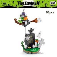 Juego De Bloques DIY De Halloween Con Cabeza De Calabaza Y Fantasma Para Decoración De Hogar Juguetes Educativos Para Niños Regalos De Festivales Tamaño Pequeño Material ABS Compatible Con Lego - details 8