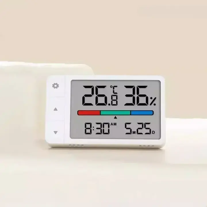 Termómetro Y Higrómetro Inteligente Xiaomi MiaoMiaoCe Estación Meteorológica Con Pantalla Digital HD Función De Reloj Soporte Para Colgar Y Poner En Pie - 1