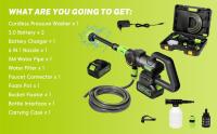 1200W Conveniente pistola de limpieza eléctrica de alta presión Motor sin escobillas de 120Bar Batería de 30000mAh Boquilla 6 en 1 Adecuada para limpiar coches Piscinas vallas y otros escenarios múltiples Pistola de limpieza eléctrica multifuncional - details 3