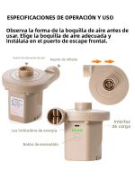Bomba De Aire Eléctrica Portátil 2000mAh Recargable Por USB Para Inflar Y Deflar Flotadores De Piscina Y Camas De Aire Con Almacenamiento Vacío - details 5