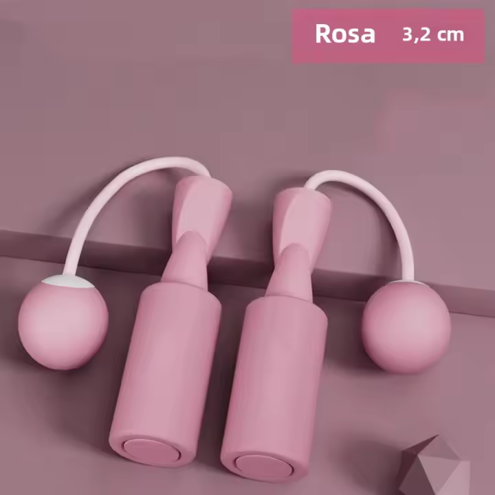 Cuerda De Saltar Sin Cordón Pesada Para Fitness Con Bola Grande Adecuada Para Deportes Domésticos Y Quemado De Grasa - 1