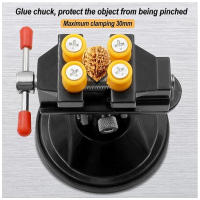 Juego De Joyería Vise Rotativo Universal Mini Mesa Bench Abrazadera De Tornillo Engrasado vice Ajustable Para Perforadora - details 4