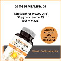 Vitamina D3 Complemento esencial para evitar el cansancio y absorber el calcio necesario para los huesos  Vitamina esencial para mejorar tu salud 60 Cápsulas vegetales de 550 mg NOVEDAD. Essential By Natural Bio Pharma - details 2