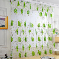 Cortinas De Tules Negras Con Florecimiento Para Decoración De Sala De Estar Y Dormitorio Translúcidas De Chiffon Voile Para Ventanas De Cocina - details 10