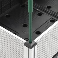 vidaXL Jardinera con enrejado PP blanco 40x40x142,5 cm - details 5