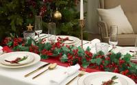 Corona Navideña Con Bayas Rojas Y Hojas Verdes Guirnalda Colgante De Flores Artificiales Para Decoración De Navidad Y Año Nuevo - details 3
