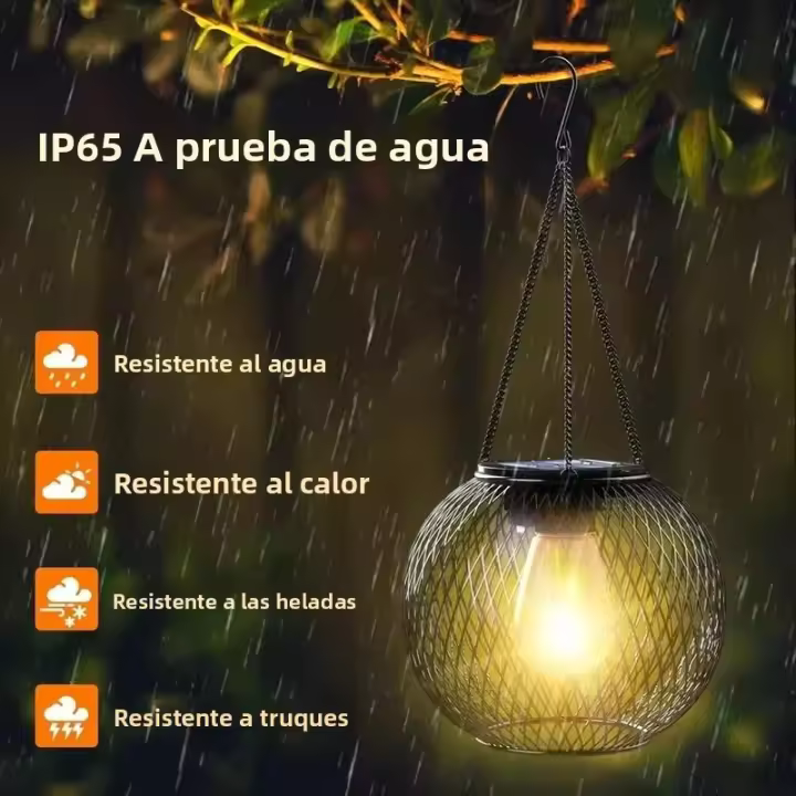 Lámpara Solar Exterior Impermeable Para Decoración De Jardín Y Paseo Luces Solares Colgantes Para Jardín Y Patio - 1