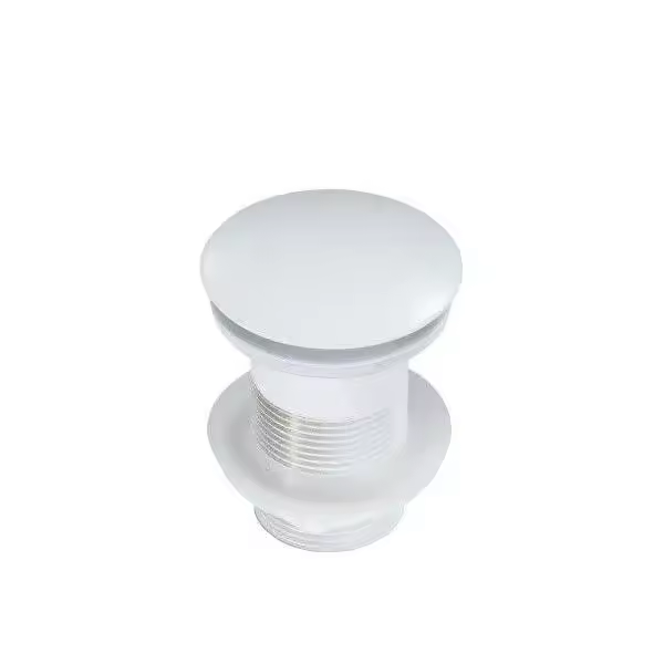 VALAZ Válvula click clack redonda para lavabo o bidet fabricada de latón de acabado blanco - 1