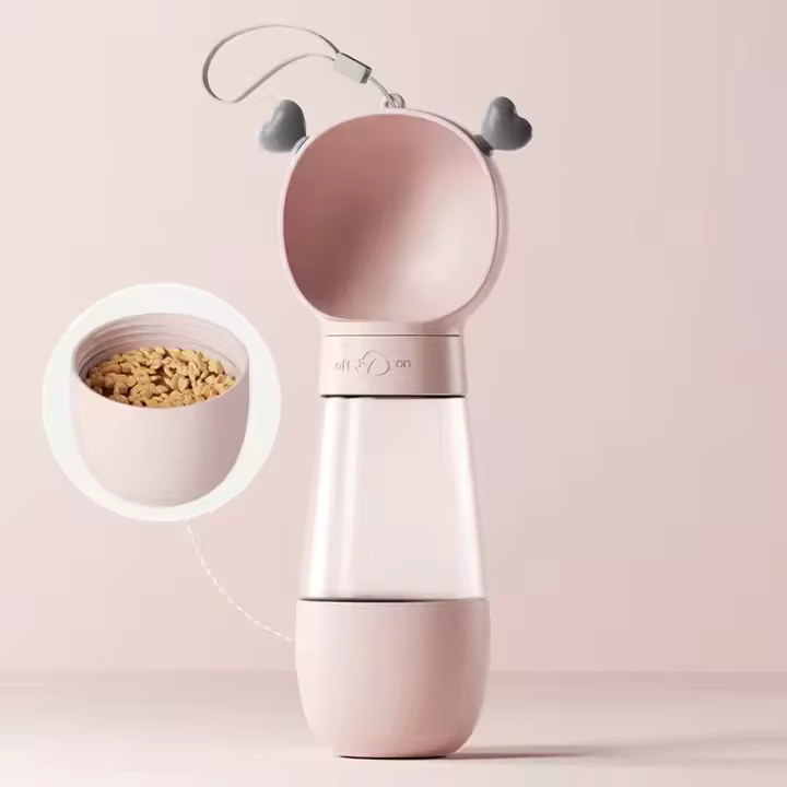 Botella Portátil De Agua Para Perros Y Gatos Plegable Para Caminar Al Aire Libre Dispensador De Bebida Para Pequeños Y Grandes Razas Incluye Cuenco De Agua - 1