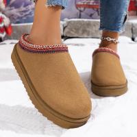 Botas Térmicas De Nieve Para Mujer Sin Tobilleras Cierre De Cordón Y Algodón Tallas 36-44 Para Otoño E Invierno Material De Pelo Y Suela De Goma - details 10