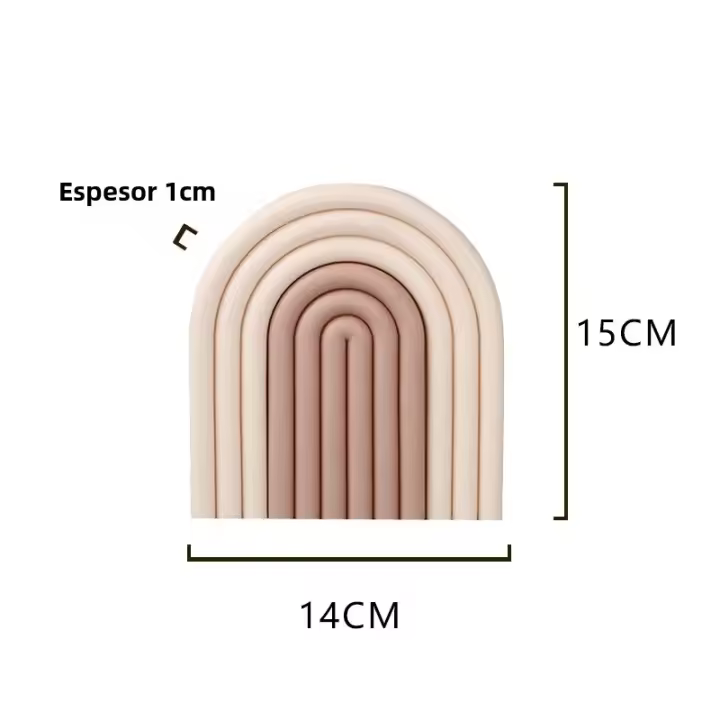 Silicona Tapetes De Mesa Aislante De Calor Anti-deslizante Para Taza De Té Leche Taza De Café Herramienta De Cocina Irregular Moderno Sin Químicos Dañinos - 1