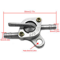 Tapa De Tanque De Combustible En Línea Filtro Petcock Switch Para ATV Bicicleta Moto 50/70/90/110/125/140/150cc Color Plata - details 11