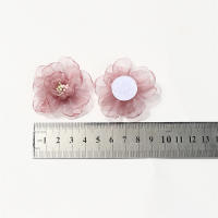 10PCs Flores Artificiales De Chiffon Gauze Para Decoración De Vestidos Y Accesorios De Cabello Tamaño 4.5cm DIY Para Bodas Cumpleaños Fiesta Hogar - details 2