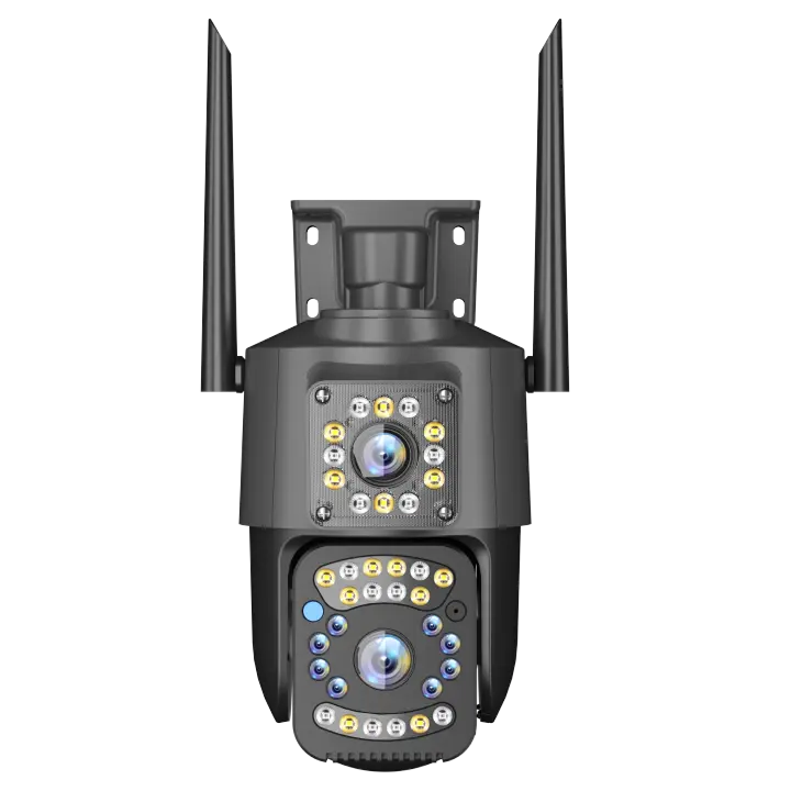 FGNS Camera Cámara con tarjeta Sim 4G, 4K, 8MP, lente Dual, cámara IP PTZ for exteriores, visión nocturna inteligente, protección de seguridad, cámara domo CCTV inalámbrica  del hogar IP CCTV cámara de Seguranca - 1