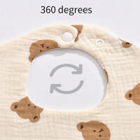 4Pcs Bibs Para Bebés Suaves Y Cómodas Adecuados Para Edades 0-3 Años Con Botones Ocultos Lavables - Máquina Lavable Toallas De Gauze Para Recién Nacidos Impermeables Para Saliva - Toallas De Saliva Para Bebés Perfectos Para Regalos De Baño - details 6