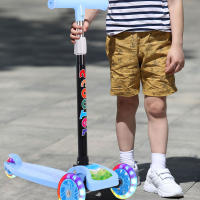 Scooter infantil scooter de tres ruedas con ruedas flash scooter infantil de 3 a 12 años con altura ajustable scooter infantil plegable - details 7