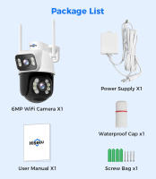 Hiseeu WS318B Cámara WiFi Exterior 6MP, Doble Lente, Doble Pantalla, Audio Bidireccional, Visión Nocturna en Color, Seguimiento Automático, Detección de Humanos IA, Impermeable IP66, WiFi 2.4GHz - details 18