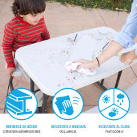 Mesa plegable picnic ultrarresistente infantil Lifetime 82,5 x 90 x 53,5 cm uv100 - details 3