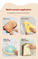Toalla De Mano Divertida En Forma De Pan Y Queso Para Niños Toallas De Baño Absorbentes De Felpa Coral Paño De Limpieza - details 2