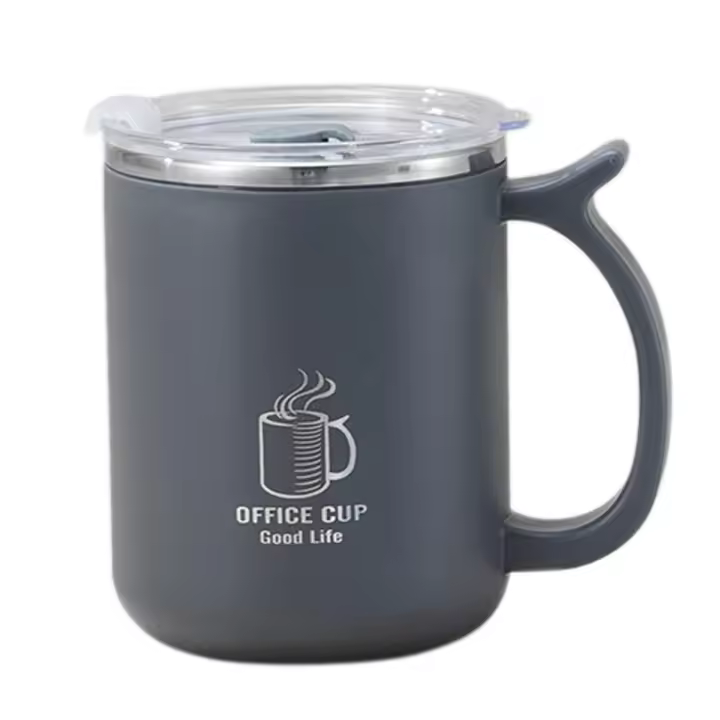Taza Termo De Acero Inoxidable 304 WORTHBUY Con Manija Y Doble Capa Para Café Y Leche a Prueba De Fugas Taza De Agua Portátil Para Estudiantes - 1
