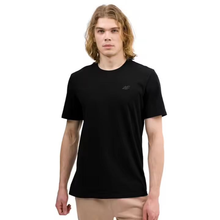 CAMISETA LISA NORMAL PARA HOMBRE 4F- NEGRO TTSHM1154 - 1