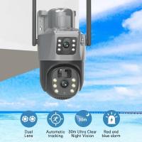 Cámara Solar PTZ de doble lente 4K y 8MP para exteriores, videocámara de seguridad IP de vigilancia CCTV con pantalla Dual PIR, seguimiento humano, WIFI,Cámara de red de vigilancia de televisión - details 0