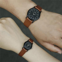 Reloj De Cuarzo Minimalista Para Parejas Correa De Cuero Múltiples Colores Accesorio De Ropa Casual Reloj Simplicidad - details 15