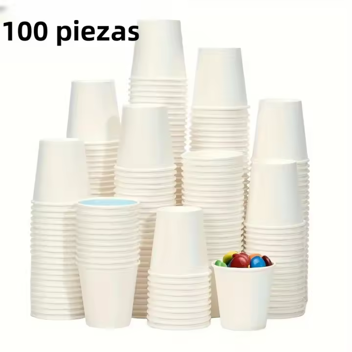 Vasos De Papel Desechables Pequeños Para Probar Café Caramelo Jugo Ideal Para Fiestas De Navidad Y Viajes En Supermercados - 1
