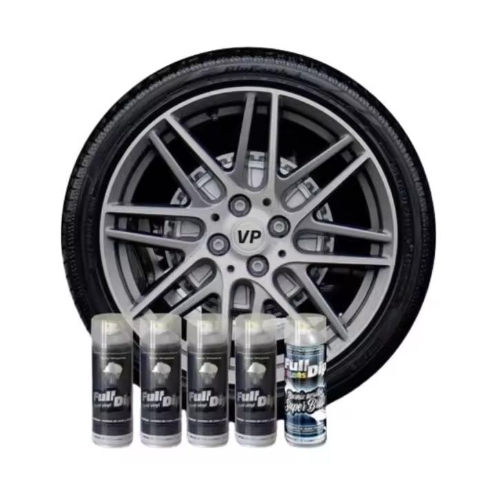 AutoFullCar - PACK 4 SPRAYS FULL DIP - ALUMINIO METALIZADO BRILLO - 400ml Unidad - 1