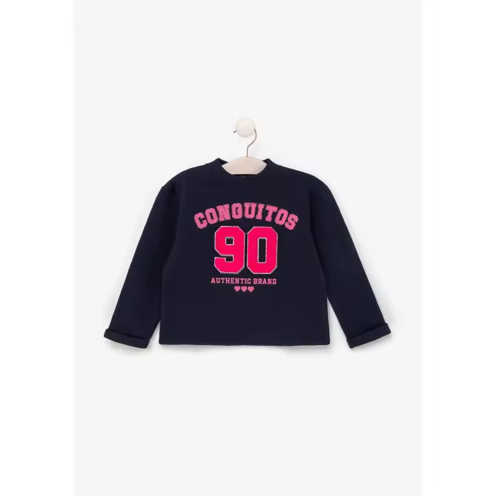 Conguitos - Sueter para niña estampado (Azul Marino / Talla 4A) - 1