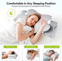 Almohada Ortopédica De Memoria Para El Cuello Con Forma Ergonómica Almohada Para Dorsal Lateral Y Estomacal Para Aliviar El Dolor De Cuello - details 0