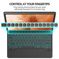 Estuche Teclado Mágico Para Samsung Galaxy Tab S9+/S8+/S8 Plus/S7 FE/S7 plus De 12.4 Pulgadas Con Trackpad Multitáctil Y Retroiluminado Compatible Con Varias Versiones Del Tablero - details 3