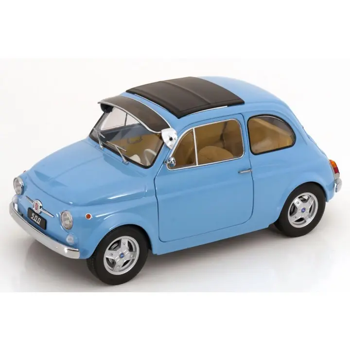 KK Escala 1/12 FIAT 500 F CUSTOM CON LLANTAS ABARTH AZUL CLARO 1968 - KKDC120065 - 1