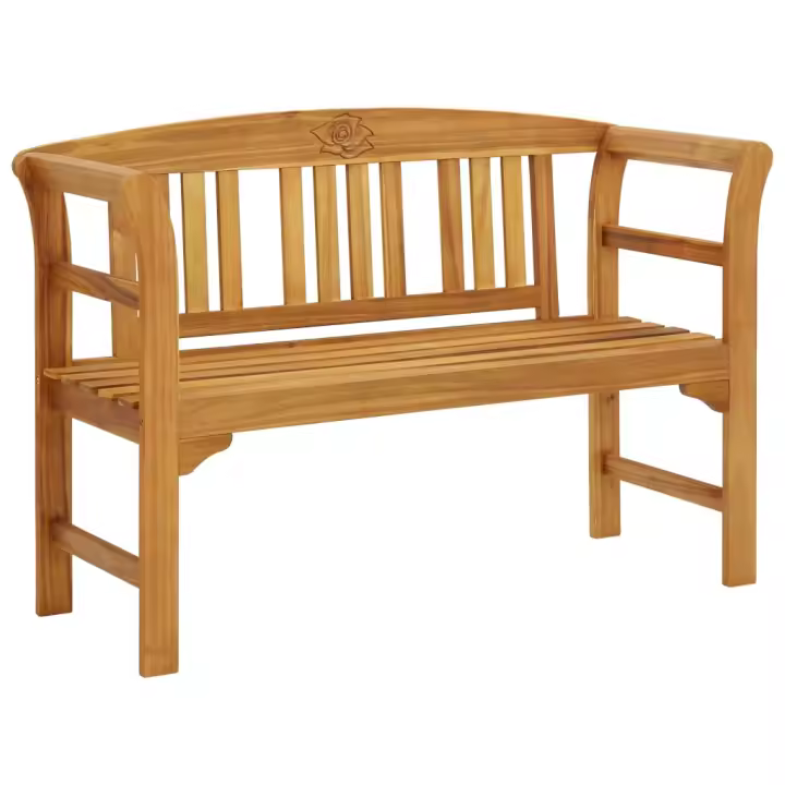 vidaXL Banco de jardín madera de acacia maciza en dimensiones 114 cm/157 cm - 1